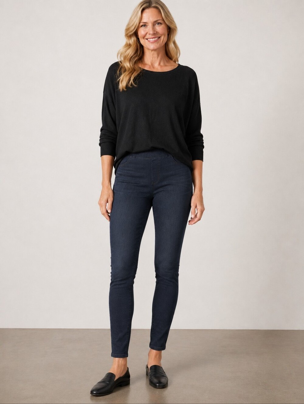 ❤️ EILEEN FISHER HIGH RISE SKINNY JEANS / JEGGINGS IN ORGANIC COTTON BLEND